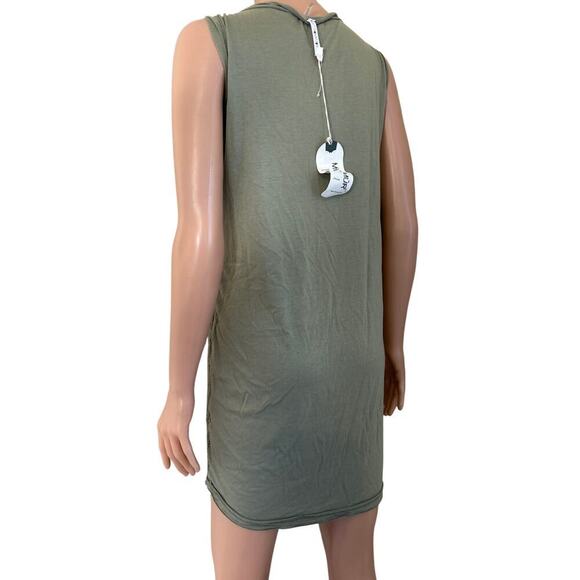 Mur Mur NEW tunic dress olive green crochet front tank style swimsuit cover up - Picture 3 of 7